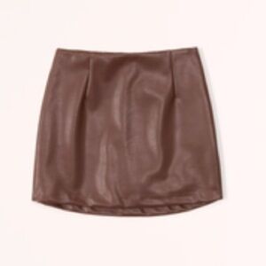 Vegan Leather Mini Skort Cocoa Brown Skirt